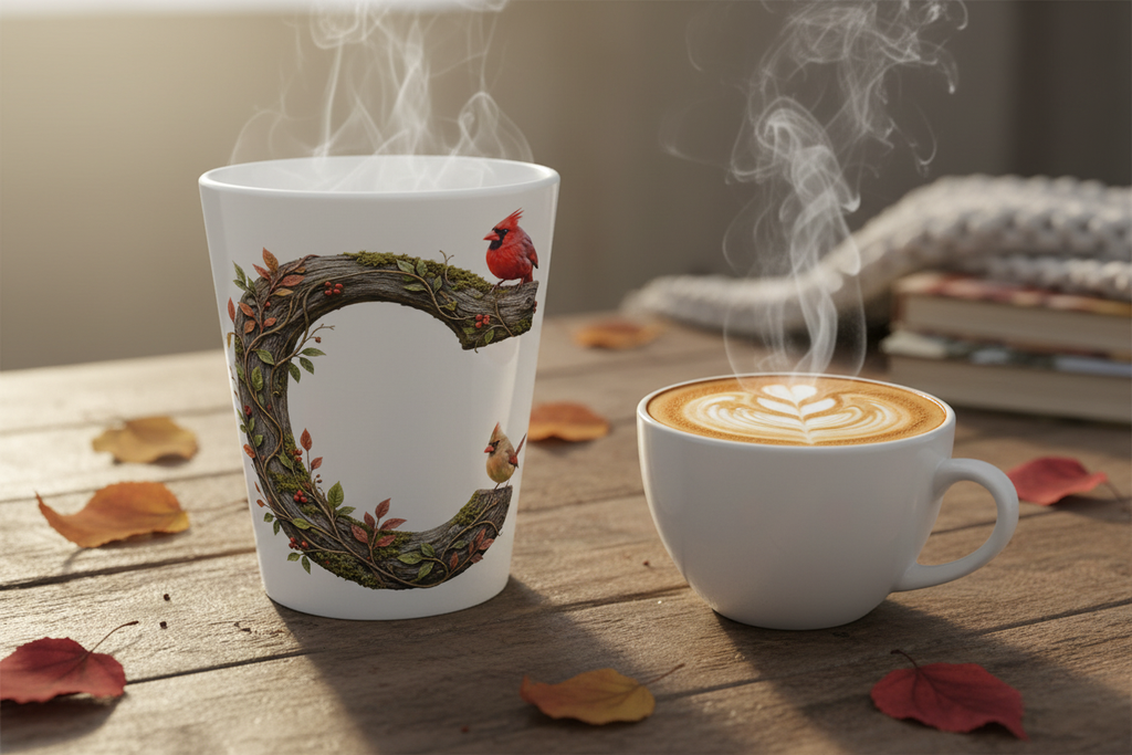Northern Cardinal Latte Mug