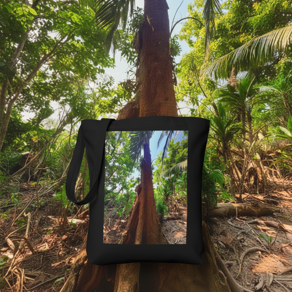 Punta Sal Forest Honduras Cotton Tote Bag – Tropical Nature Carry Bag