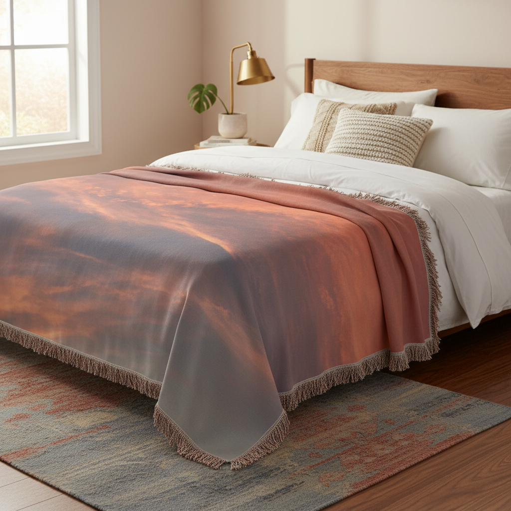 Sunset Woven-Style Coverlet