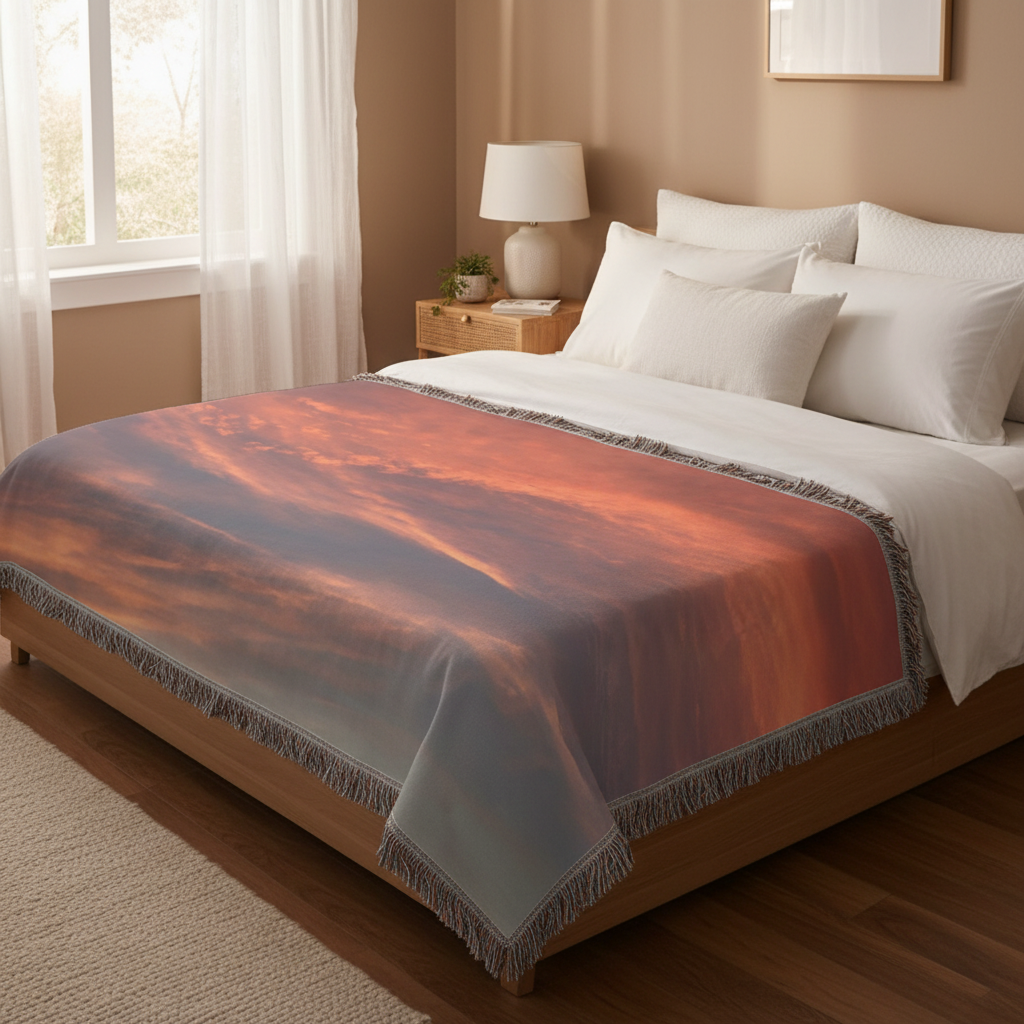 Sunset Woven-Style Coverlet